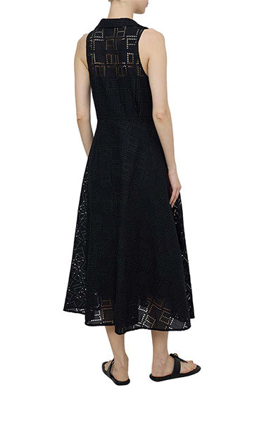 Beatrice B Broderie Black Dress