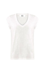 Coster Copenhagen CC Heart V Neck T Shirt White