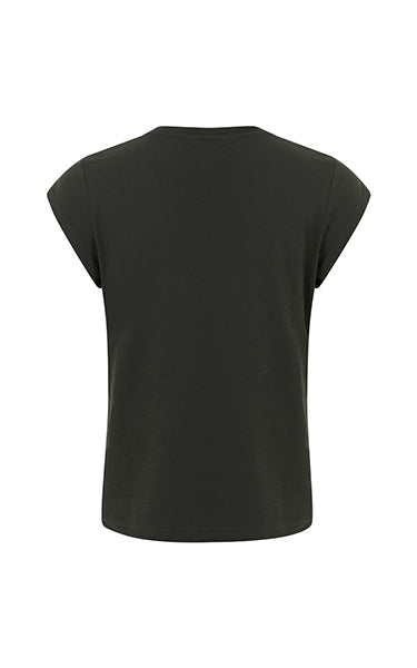 Coster Copenhagen CC Heart V Neck Tee Black