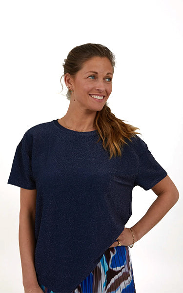 Coster Copenhagen Shimmer Tee Navy