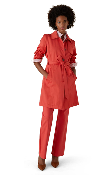 Emme Regular Trench in Coral