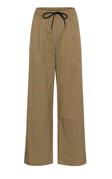 Gestuz Check Wide Pants Drawstring