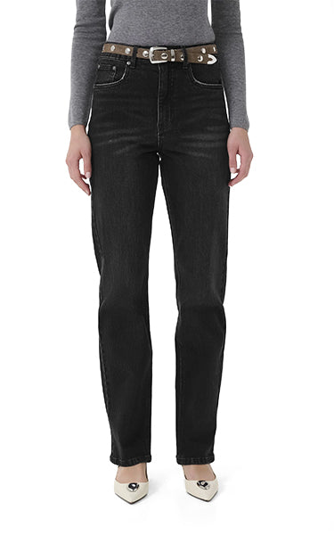 Gestuz Straight Denim in Washed Black
