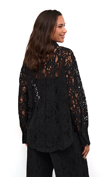 Kaffe Anelly Black Lace Shirt