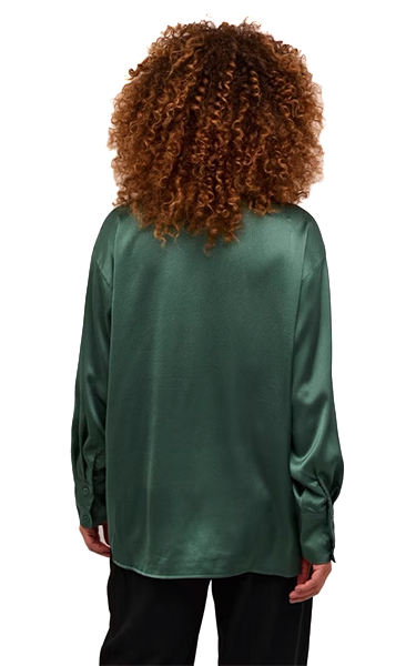 Kaffe Green Satin Blouse