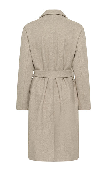 Kaffe Long Coat in Beige