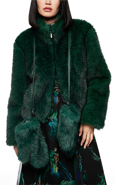Marccain Faux Fur Mittens