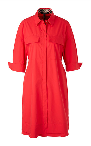 Marccain Red Cotton Dress