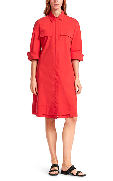 Marccain Red Cotton Dress