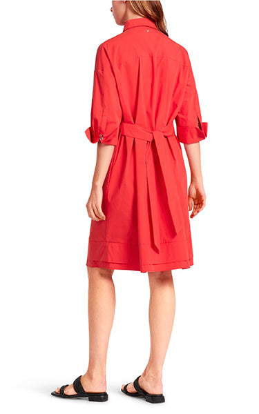 Marccain Red Cotton Dress