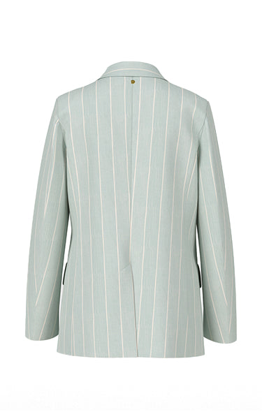 Marccain Stripe Blazer Breath – Viscose Linen Elegance
