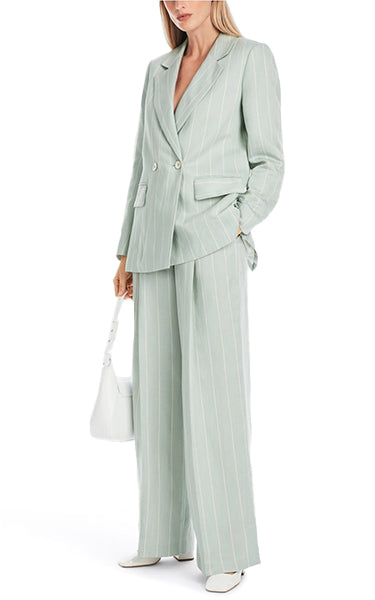 Marccain Stripe Blazer Breath – Viscose Linen Elegance