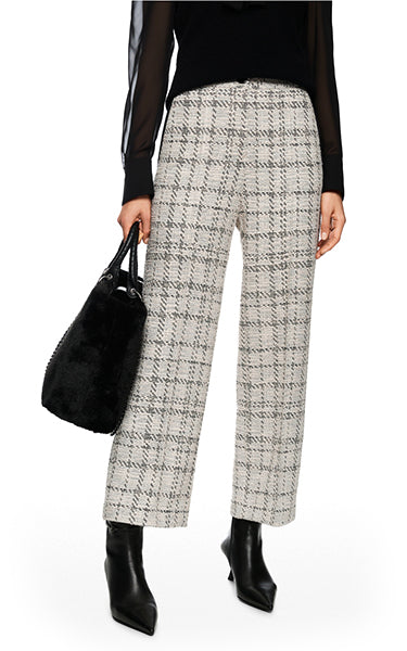 Marccain Tweed Pants in Smoke