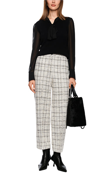Marccain Tweed Pants in Smoke