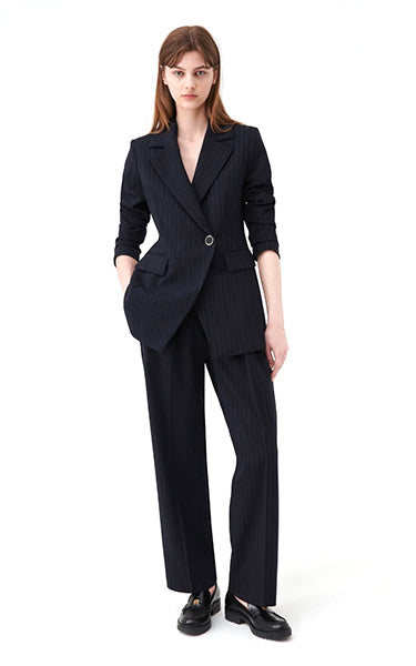 Marella Maya Gabardine Navy Pants