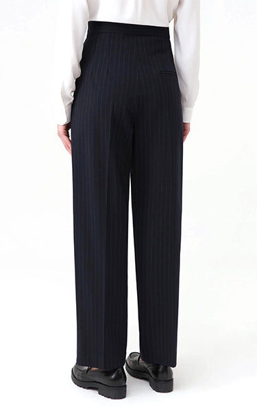 Marella Maya Gabardine Navy Pants
