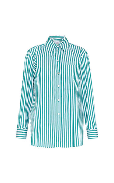 Marella Oversized Apotema Green Stripe Shirt
