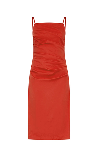 Marella Red Ruched dress
