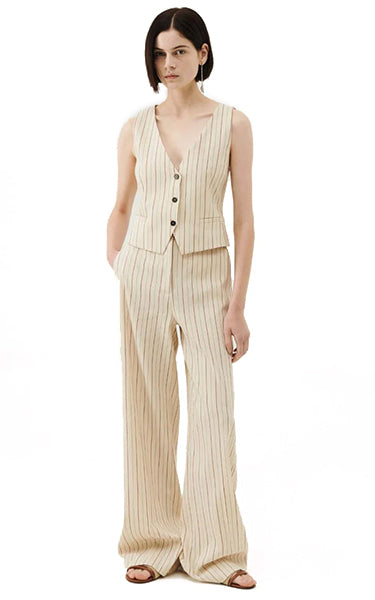 Marella Ricola Linen Stripe Pants