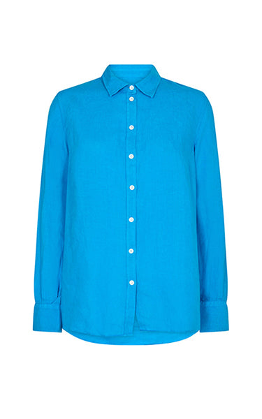 Mos Mosh Karli Blue Linen Shirt