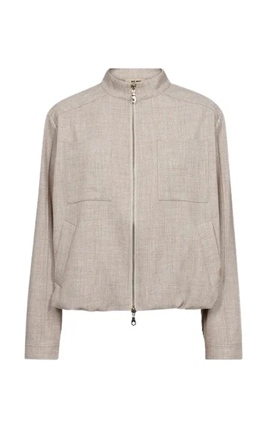 Mos Mosh Sporty Zip Jacket CC – Brown Mélange Bomber Style