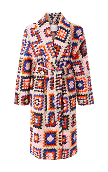 Rich & Royal Crochet Style Coat Multi