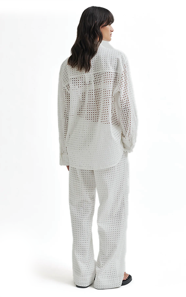 Second Female Basketweave Shirt White