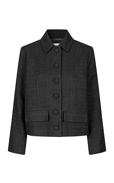 Second Female Black Mal Button Jacket