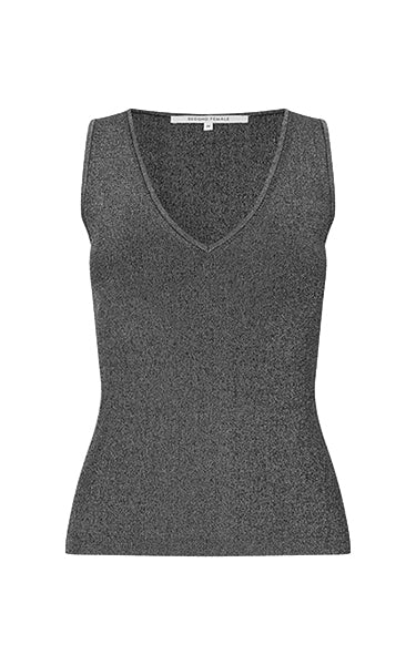 Second Female Gunmetal Lurex Knit