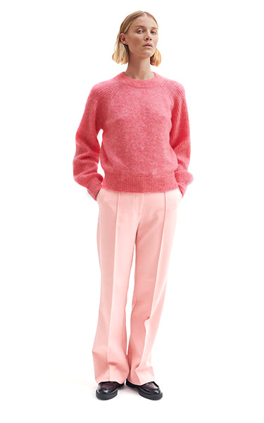 Second Female O Neck Sweater in Rose