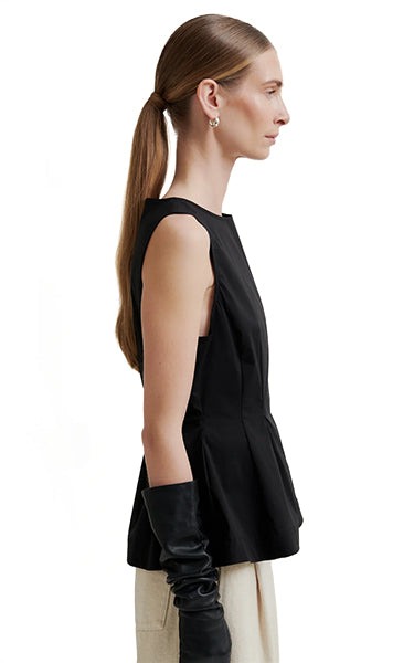 Second Female Peplum Top in Black