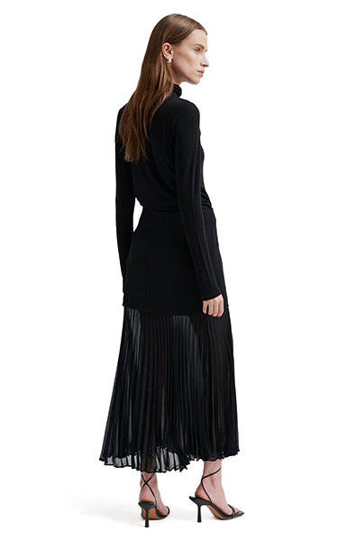 Second Female Pleated Long Skirt Black