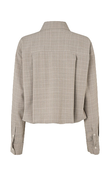 Second Female Textural Shirt Jacket Brown Melange