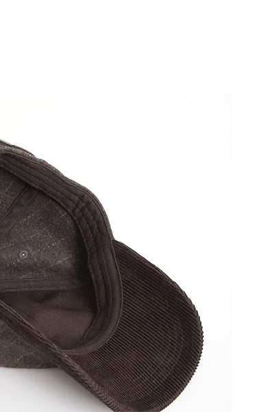 Yerse Cord Cap in Choc Checks