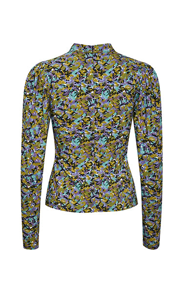 Gestuz Arina Puff Sleeve Top Floral