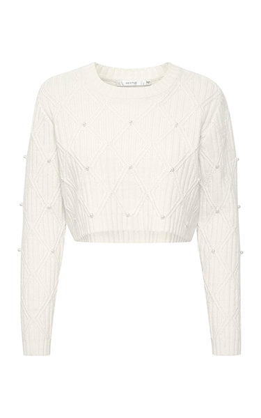 Gestuz Dandan Crop Knit Cream