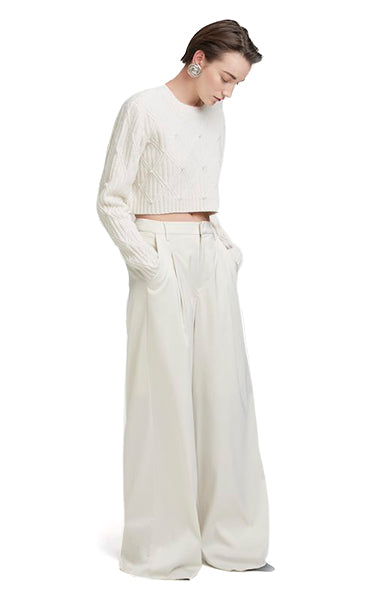 Gestuz Dandan Crop Knit Cream