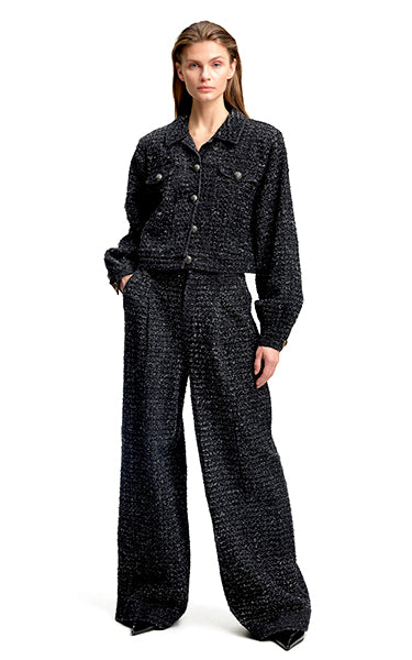 Gestuz Jaenetta Wide Pants Boucle Black