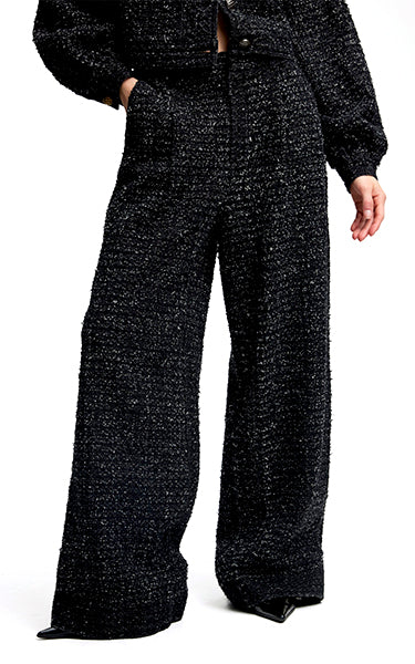 Gestuz Jaenetta Wide Pants Boucle Black