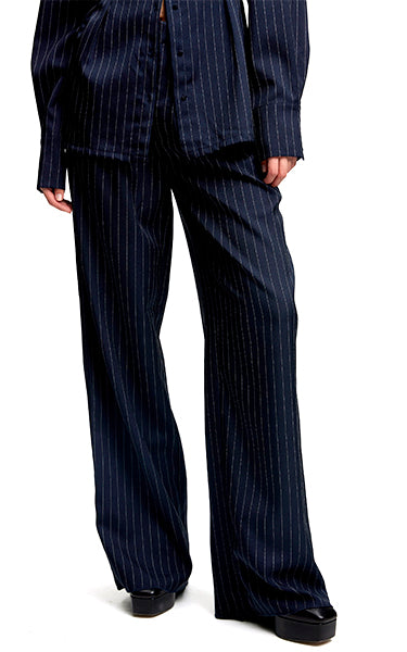 Gestuz Navy Pinstripe Pants