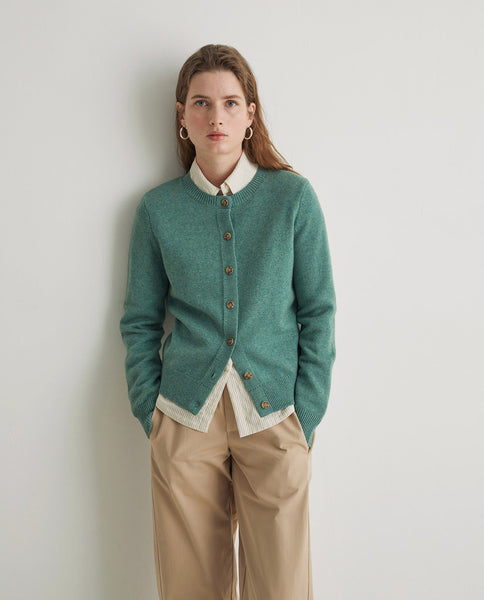 Yerse Feminine Green Cardigan
