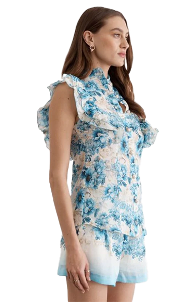Aqua Blu Audrey Top in Multi