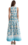 Aqua Blu Melody Maxi Dress Blue Multi