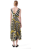 Beatrice B Asym Dress Black, White Yellow