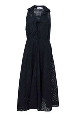 Beatrice B Broderie Black Dress