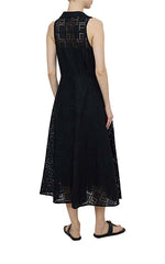 Beatrice B Broderie Black Dress