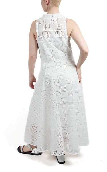 Beatrice B Broderie White Dress