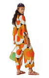 Beatrice B Circle Print Silk Blouse