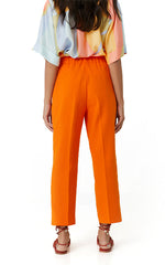 Beatrice B Cotton Crepe Orange Pants