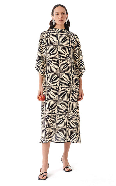 Beatrice B Egle Dress Blk & White